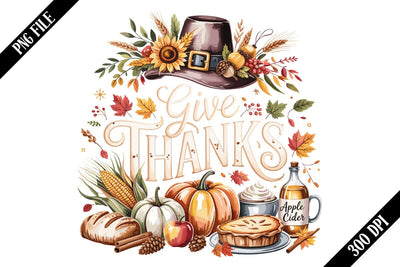 Give Thanks Thanksgiving Sublimation PNG Designs SVG shah alam 
