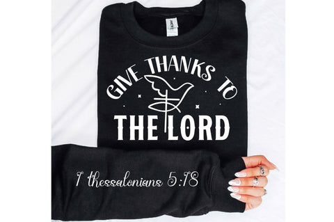 Give Thanks To The Lord Sleeve SVG Design SVG Regulrcrative 