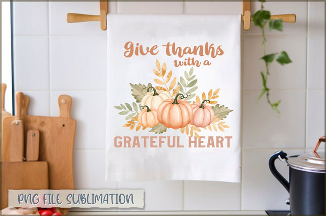 Give thanks with a grateful heart Towel PNG Sublimation Shetara Begum 