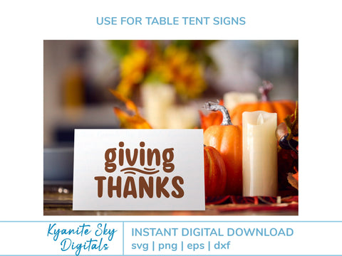 Giving Thanks SVG gratitude Thanksgiving phrase SVG Kyanite Sky Digitals 