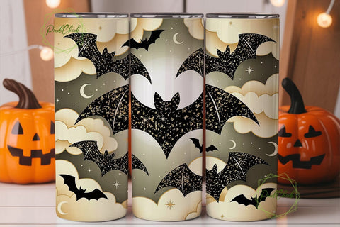 Glam Bat & Cloud 20oz Tumbler Sublimation PixelChick 