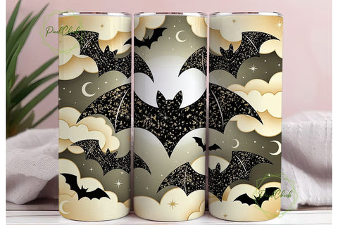 Glam Bat & Cloud 20oz Tumbler Sublimation PixelChick 
