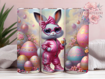 Glam Coquette Easter Bunny Tumbler, Glam Easter Rabbit, Stylish Bunny Tumbler, Chic Easter Wrap, Stylish 20oz Wrap, Sublimation Design, Trendy Gift Idea Sublimation Li Zamperini 