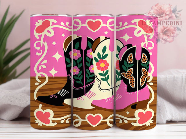 Glam Glitter Rodeo Cowgirl Tumbler, Rodeo Queen Pattern, Glitter Western Design, 20Oz Sublimation Wrap, Sparkling Cowgirl Art, Glam Western Texture, Tumbler Sublimation Sublimation Li Zamperini 