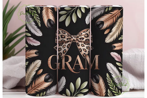 Glam Gram 20oz Tumbler Wrap Sublimation PixelChick 
