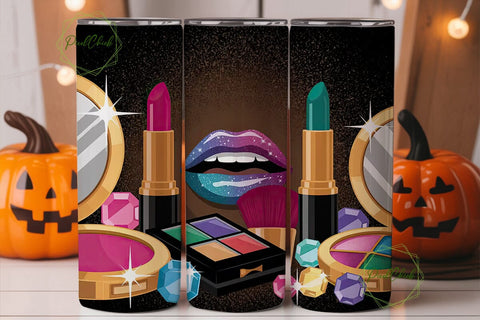 Glam Makeup Kit 20oz Tumbler Wrap Sublimation PixelChick 