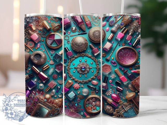 Glam Nail Tech Salon Life Tumbler, Nail Artist Design, 20oz Tumbler Sublimation, Manicure Lover Tumbler, Salon Life Wrap, Glam Nail Art Tumbler, Beauty Professional Design Sublimation ToriDesigns 