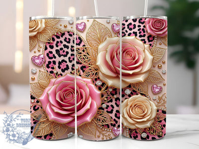 Glam Pink Rose Collage 20oz Tumbler, Glam Pink Rose, Pink Rose Collage, Glam Rose Collage, Pink Rose PNG, Glam Rose PNG, Rose Collage PNG, 20oz Tumbler Wrap Sublimation ToriDesigns 