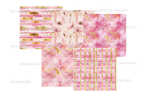 Glam Planner Digital Papers | Pink Seamless Pattern Digital Pattern GlamArtZhanna 