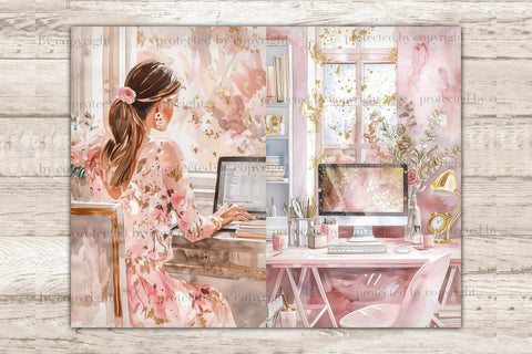 Glam Planner Junk Journal Page | Pink Printable Paper SVG GlamArtZhanna 