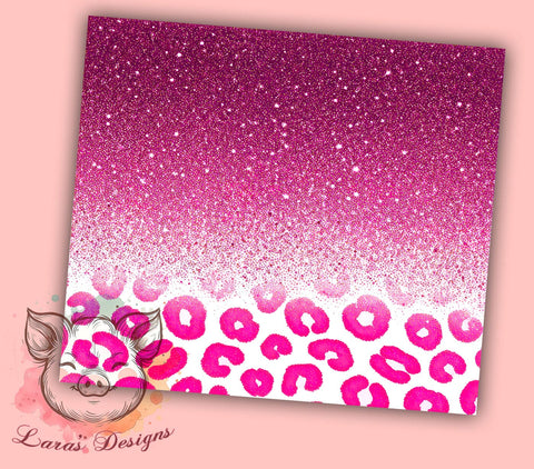 Glam Rose Gold Leopard Tumbler, Leopard Print Tumbler, Glitter Leopard Tumbler, 20oz Tumbler Sublimation, Rose Gold Glitter Tumbler, Animal Print Tumbler, Glam Leopard Tumbler Sublimation Lara' s Designs 