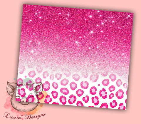 Glam Rose Gold Leopard Tumbler, Leopard Print Tumbler, Glitter Leopard Tumbler, 20oz Tumbler Sublimation, Rose Gold Glitter Tumbler, Animal Print Tumbler, Glam Leopard Tumbler Sublimation Lara' s Designs 