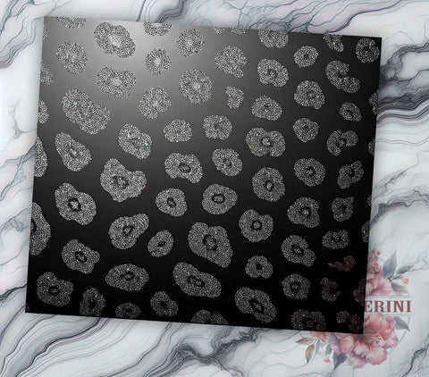 Glam Silver Ombre Leopard Tumbler, White and Silver Tumbler, Leopard Print Glitter Tumbler, 20oz Ombre Tumbler Wrap, Glam Leopard Tumbler, Animal Print Glitter Sublimation Li Zamperini 