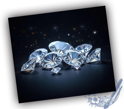 Glamorous 3D Diamond Sparkly Tumbler Wrap, Pretty Diamond Wrap, 20oz Sublimation Tumbler, Glamorous Drinkware, Sparkly Gift, Elegant Tumblers, Unique Bling Tumbler Sublimation ToriDesigns 