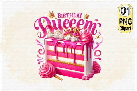 Glamorous Birthday Cake Sublimation Clipart Sublimation SVGArt 