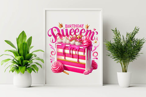 Glamorous Birthday Cake Sublimation Clipart Sublimation SVGArt 