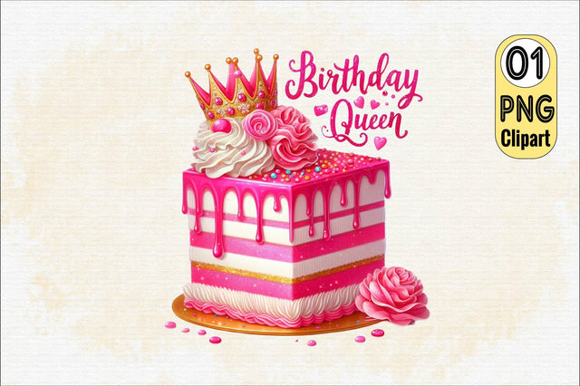 Glamorous Birthday Cake Sublimation Clipart Sublimation SVGArt 