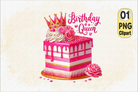 Glamorous Birthday Cake Sublimation Clipart Sublimation SVGArt 