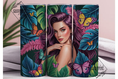 Glamorous Butterfly Beauty 20oz Tumbler Sublimation sassyprint 