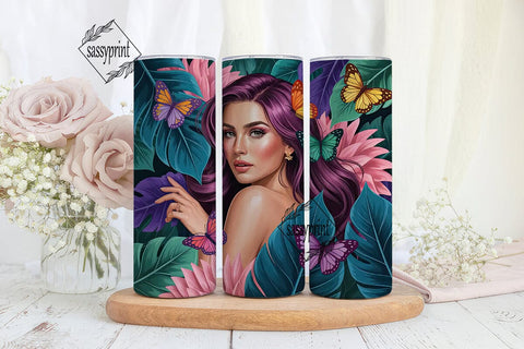 Glamorous Butterfly Beauty 20oz Tumbler Sublimation sassyprint 