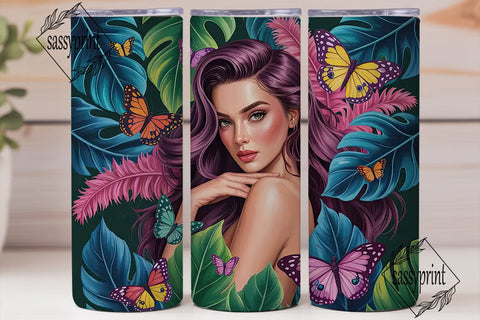 Glamorous Butterfly Beauty 20oz Tumbler Sublimation sassyprint 