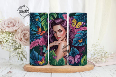 Glamorous Butterfly Beauty 20oz Tumbler Sublimation sassyprint 