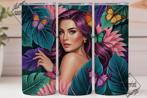 Glamorous Butterfly Beauty 20oz Tumbler Sublimation sassyprint 