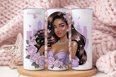 Glamorous City Girl 20oz Tumbler Wrap Sublimation DesignSVG 