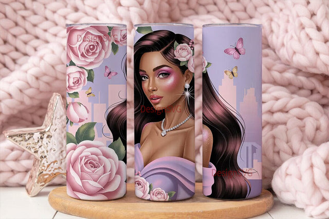 Glamorous City Girl 20oz Tumbler Wrap Sublimation DesignSVG 