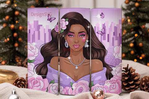 Glamorous City Girl 20oz Tumbler Wrap Sublimation DesignSVG 