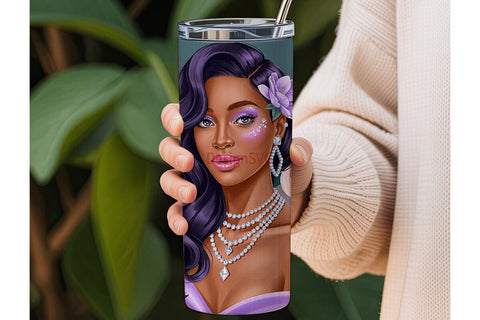 Glamorous City Woman 20oz Tumbler Design Sublimation DesignSVG 