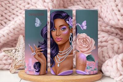 Glamorous City Woman 20oz Tumbler Design Sublimation DesignSVG 