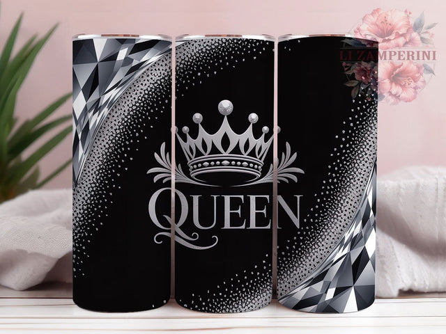 Glamorous Diamond Queen Tumbler, Glitter Pattern Tumbler, 20oz Tumbler Wrap, Sublimation Design, Sparkly Queen Gift, Glamorous Glitter Wrap, Royal Diamond Tumbler Sublimation Li Zamperini 