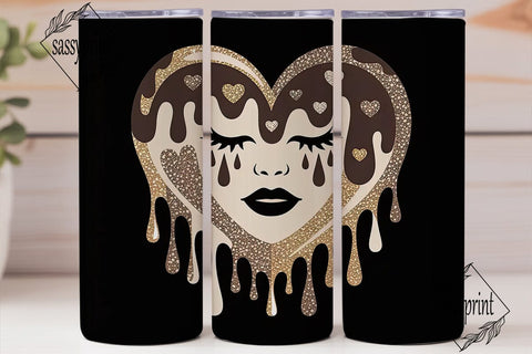 Glamorous Heart 20oz Tumbler Wrap Sublimation sassyprint 