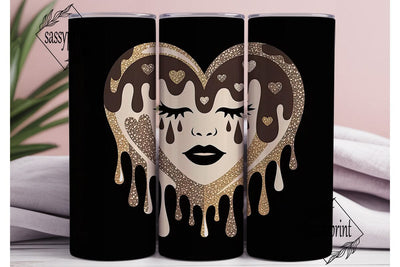 Glamorous Heart 20oz Tumbler Wrap Sublimation sassyprint 