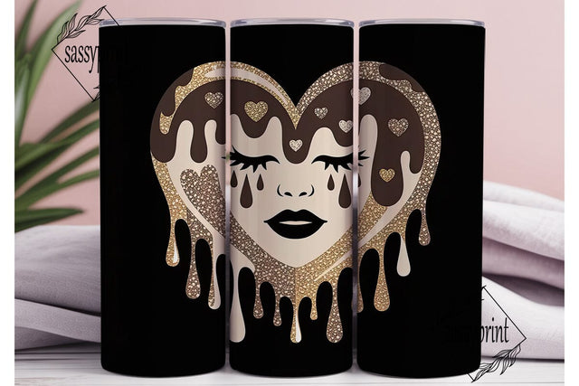 Glamorous Heart 20oz Tumbler Wrap Sublimation sassyprint 