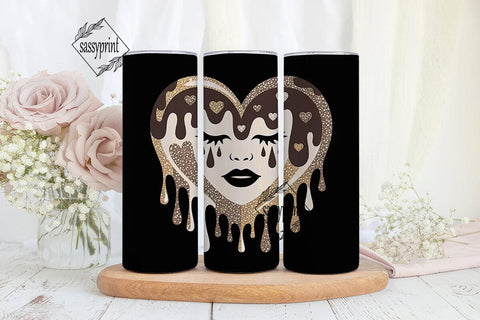 Glamorous Heart 20oz Tumbler Wrap Sublimation sassyprint 