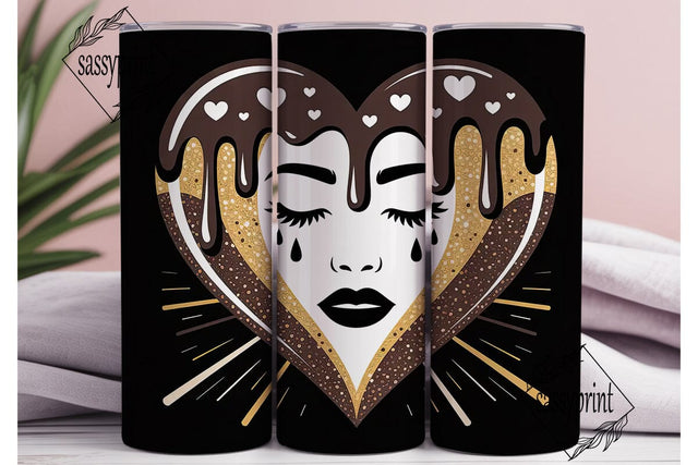 Glamorous Heart 20oz Tumbler Wrap Sublimation sassyprint 
