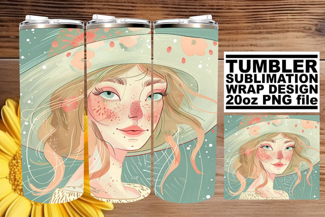 Glamorous Lady Tumbler Wrap - Sublimation 20oz Sublimation afrosvg 