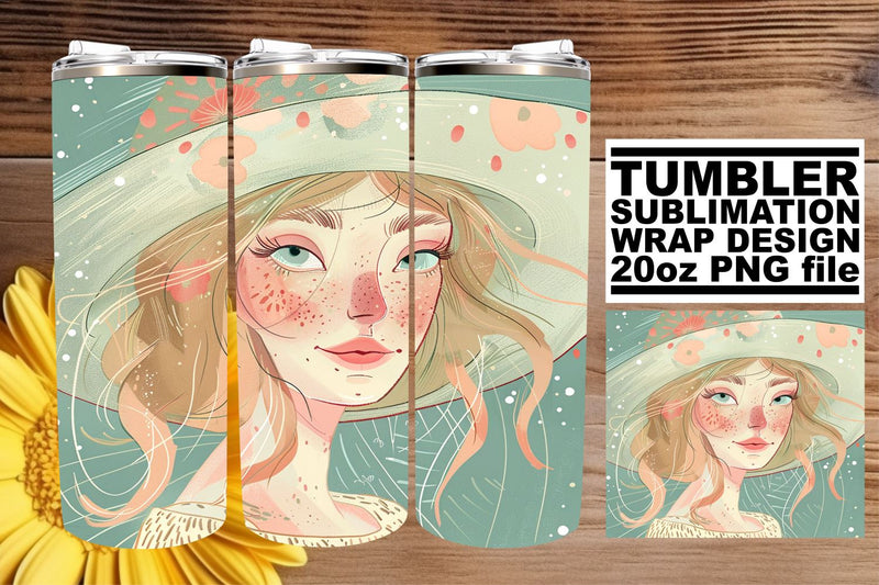 Glamorous Lady Tumbler Wrap - Sublimation 20oz Sublimation afrosvg 