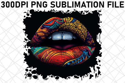Glamorous Lips Design - Sublimation Excellence Sublimation afrosvg 