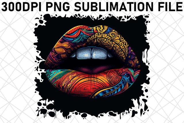 Glamorous Lips Design - Sublimation Excellence Sublimation afrosvg 