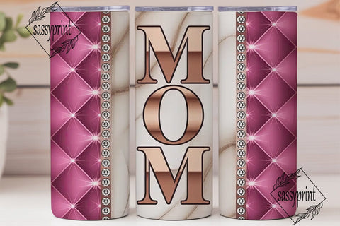 Glamorous Mom Tumbler Wrap Sublimation sassyprint 