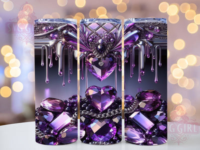 Glamorous Purple Bling Tumbler, Glam Tumbler Design, Sparkly 20oz Wrap, Sublimation Design, Glitter Lover Gift, Glamorous Purple Wrap, Stylish Bling Tumbler Sublimation SvggirlplusArt 