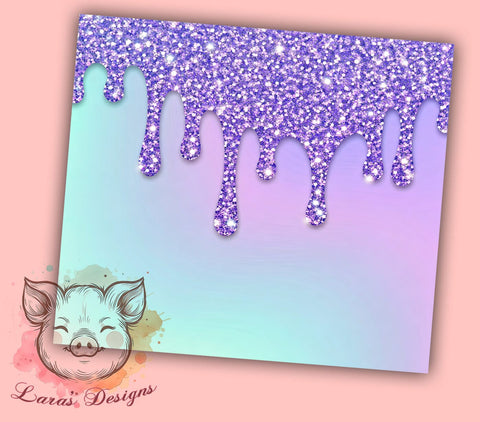 Glamorous Purple Glitter 20oz Tumbler, Iridescent Drinkware, 20oz Cup, Glitter Drips Mug, Sparkly Tumbler, Shimmering Drinkware, Glamorous Gift Sublimation Lara' s Designs 