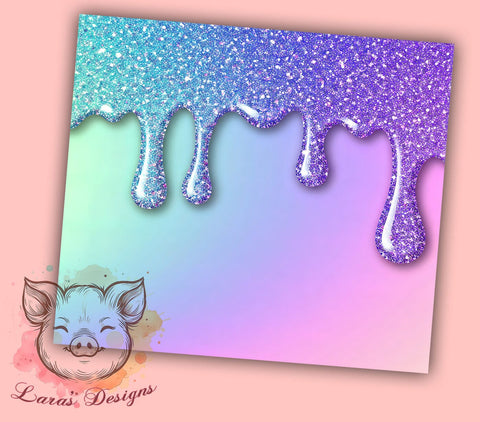 Glamorous Purple Glitter 20oz Tumbler, Iridescent Drinkware, 20oz Cup, Glitter Drips Mug, Sparkly Tumbler, Shimmering Drinkware, Glamorous Gift Sublimation Lara' s Designs 