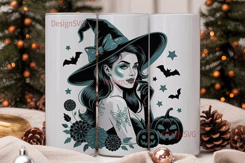 Glamorous Witch 20oz Tumbler Wrap Sublimation DesignSVG 
