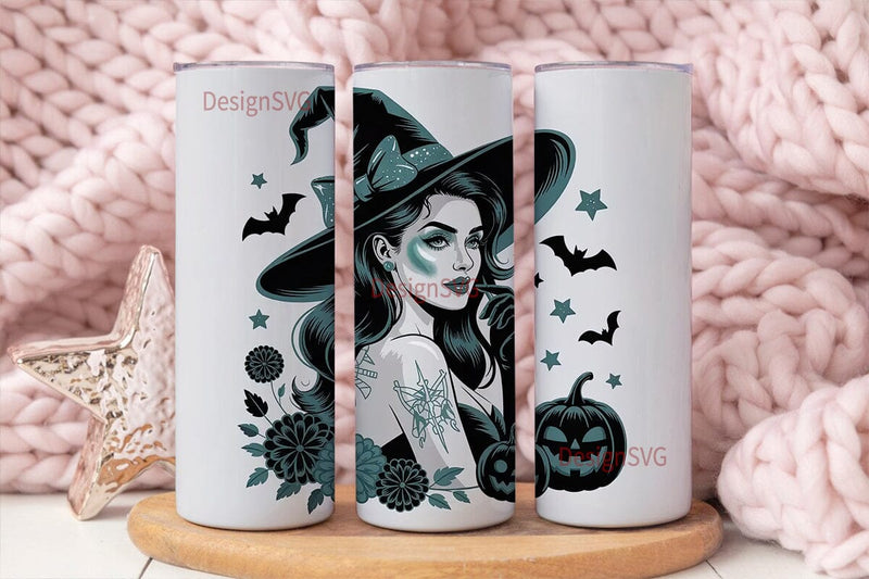 Glamorous Witch 20oz Tumbler Wrap Sublimation DesignSVG 