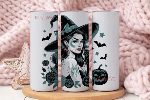 Glamorous Witch 20oz Tumbler Wrap Sublimation DesignSVG 