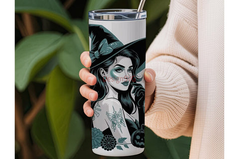 Glamorous Witch 20oz Tumbler Wrap Sublimation DesignSVG 